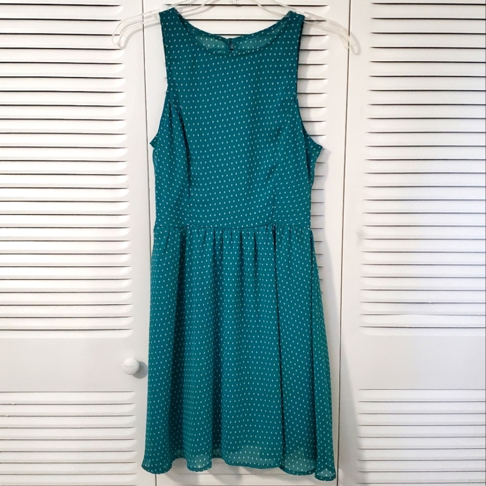 LUSH Polka Dot Dress with Open Back